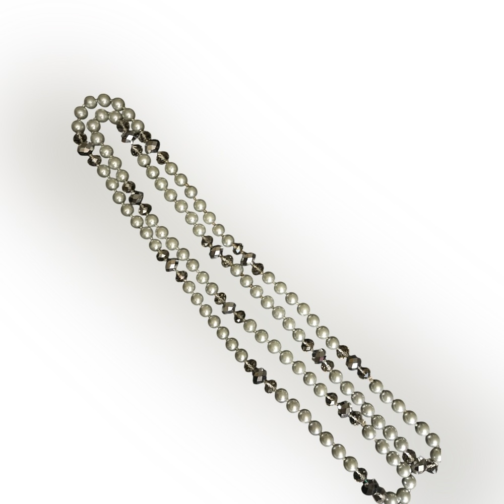 Crystal and Faux Pearl Necklace